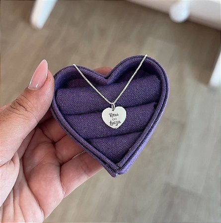 Colar Coração Personalizável - Prata 925