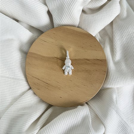 Pingente Menino Todo Cravejado - Prata 925