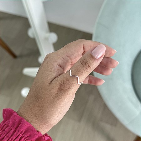 Anel Regulável Ondulado - Prata 925