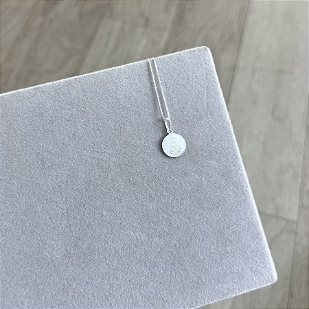 Colar Nossa Senhora Aparecida Plaquinha - Prata 925