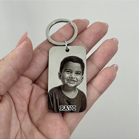 Chaveiro Personalizado com Foto Realista - Aço Inoxidável