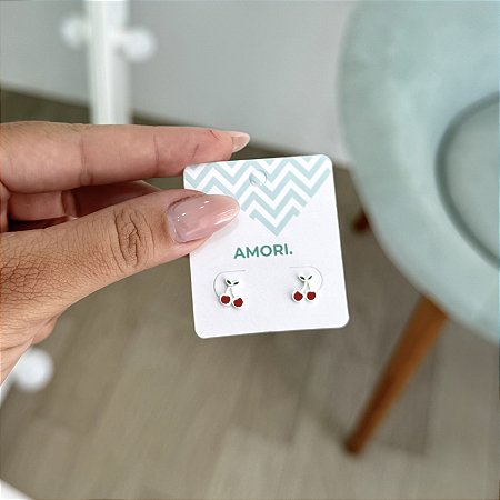 Brinco Cereja - Prata 925