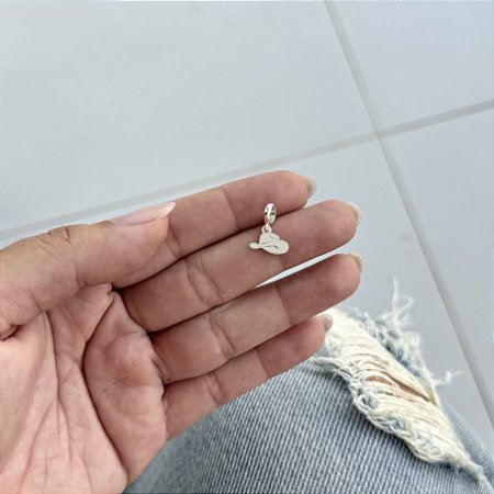 Berloque Chapéu Desenhado - Prata 925
