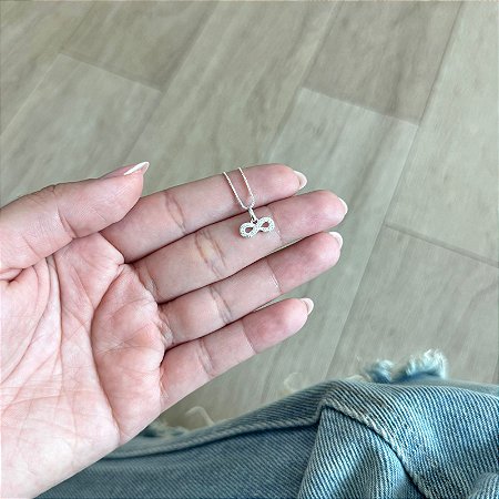 Colar Infinito Todo Cravejado - Prata 925