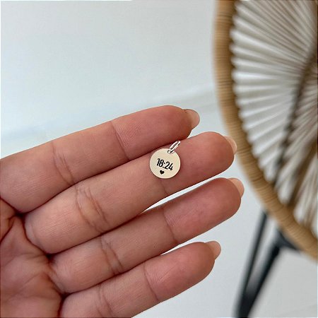 Pingente Redondo Personalizável - Prata 925