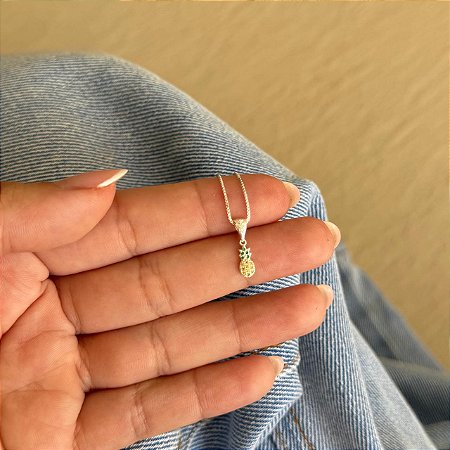 Colar Infantil Abacaxi - Prata 925