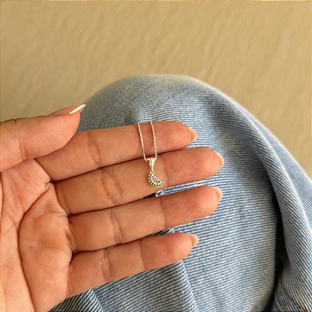 Colar Infantil Melancia - Prata 925