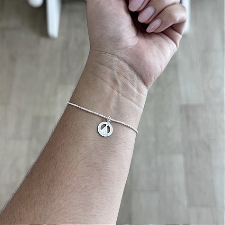 Pulseira Pipoca com N. Sra Aparecida - Prata 925