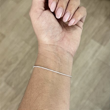 Pulseira Pipoca Fina - Prata 925