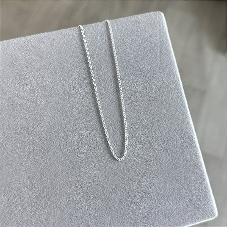 Corrente Masculina Grume Fina 60cm - Prata 925