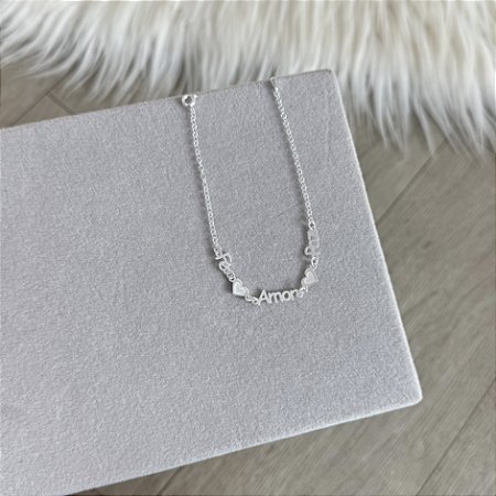 Pulseira Fé, Amor e Paz - Prata 925