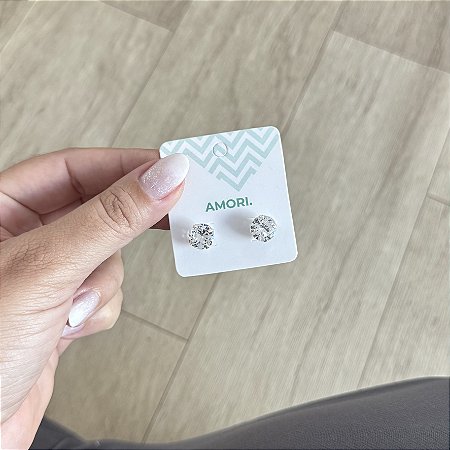 Brinco Ponto de Luz Redondo GG - Prata 925