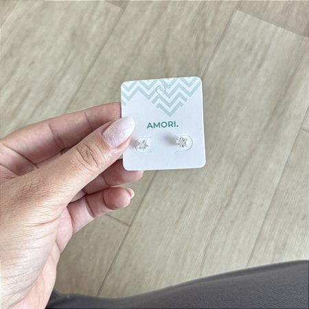 Brinco Ponto de Luz Estrela - Prata 925