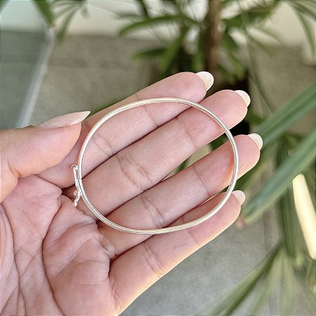 Pulseira Bracelete Infantil Fio Redondo - Prata 925