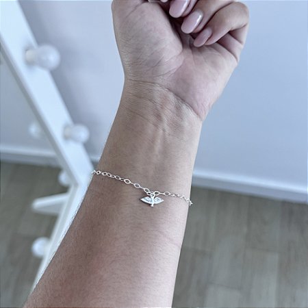 Pulseira Elos com Divino Espírito Santo - Prata 925