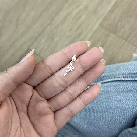 Berloque Tesoura - Prata 925