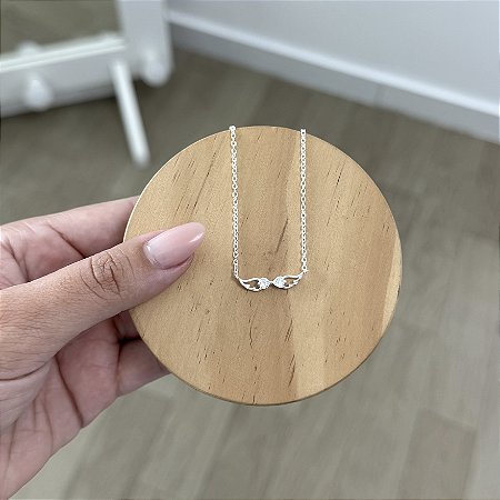 Colar Laço com Asas  - Prata 925
