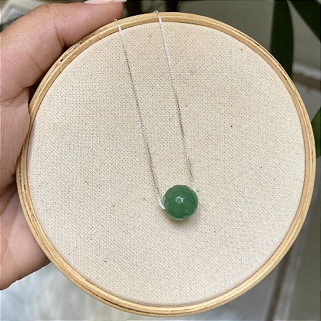 Colar Bola Jade - Prata 925
