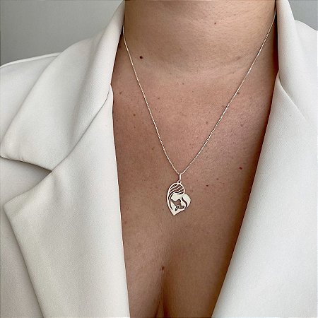 Colar Mãe de Menina - Prata 925