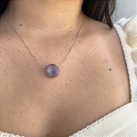 Colar  Cristal Ametista - Prata 925