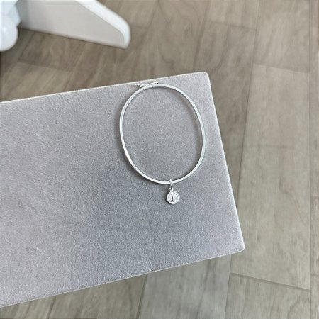 Pulseira Bracelete Fio Quadrado com Pingente de São Bento - Prata 925