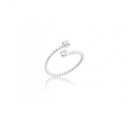 Anel Falange Regulável Trabalhado - Prata 925