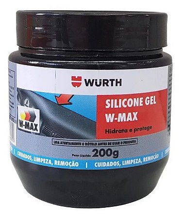 Silicone Gel W-Max Wurth Brilho Limpa Restaura Plástico Borracha Painel Carro Hidrata Protege 0893221002