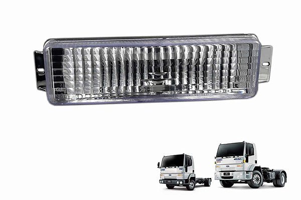 Lanterna Acrilica Frontal Cristal Branca Dianteira Cabine - Lado Passageiro LD - Ford Cargo 712 815 815e 816 1317 1415 4532e