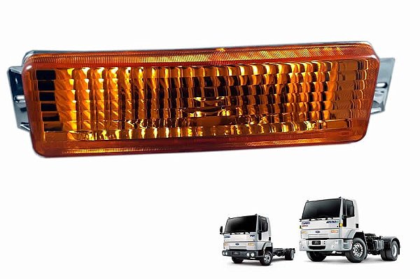 Lanterna Acrilica Frontal Laranja Amarelo Ambar Dianteira Cabine - Lado Motorista LE - Ford Cargo 712 815 815e 816 1317 1415 4532e