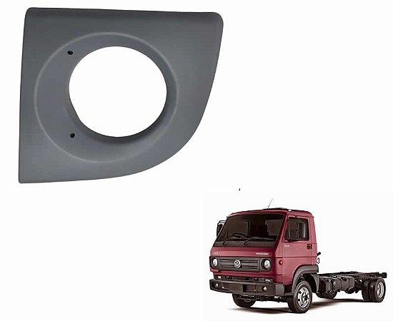 Moldura Mascara Painel Grade Aro Farol Cinza - Lado Motorista LE - Caminhão VW Delivery 5140 5150 8150 9150 8160 10160 13160 2P0853207C