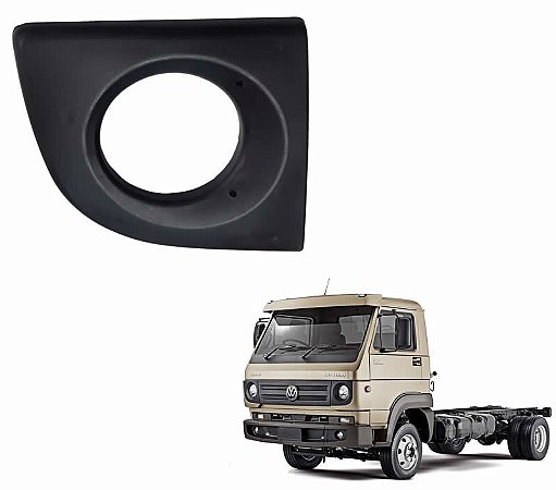 Moldura Mascara Painel Grade Aro Farol Preto - Lado Passageiro LD - Caminhão VW Delivery 5140 5150 8150 9150 8160 10160 13160 2P0853208P