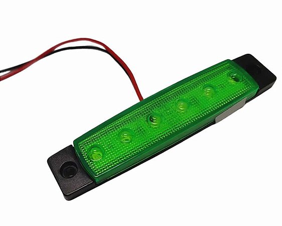 Lanterna Led 12v 24v Palito Pisca Vigia Lateral Delimitadora Bau Furgão Carroceria Verde