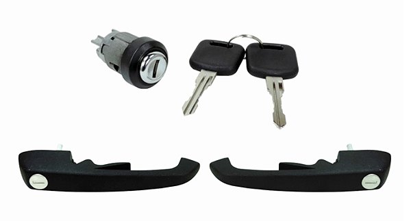 Jg Maçaneta Externa Porta e Miolo de Ignição - c/ Mesma Chave VW Caminhões 8150 8120 18310 15180 13180 17220 Kombi Clipper 2VC837205