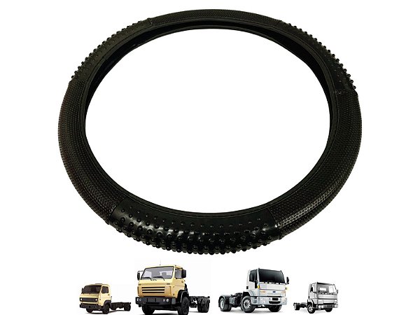 Capa Proteção Volante 44cm Preto Caminhão MB / para Iveco