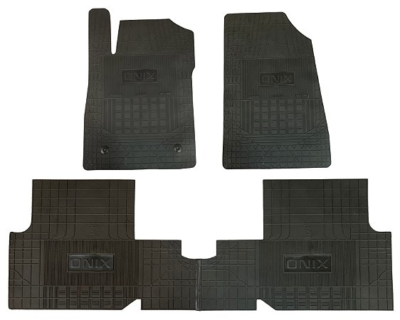Jogo 3 Peças Tapete Chevrolet Onix Emborrachado 2016 A 2019