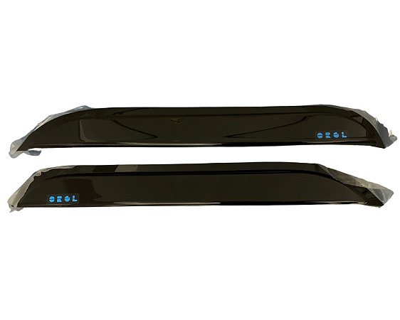 Par Calha Acrilíca Chevrolet Gm D20 / D40 Reta Adesiva Fume