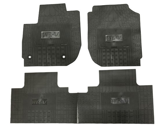Tapete Borracha Preto Para Carro Honda Wr-v - Jogo 3 Peças