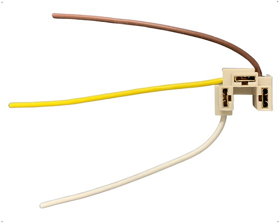 Soquete Chicote Conector Farol Alto e Baixo H4 Universal Com Fio 1,50mm 3 Vias