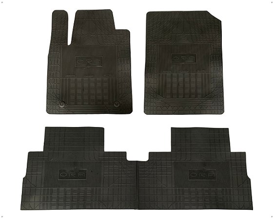 Jg Tapete Borracha Antiderrapante Preto Para Carro Esportivo Gwm Ora