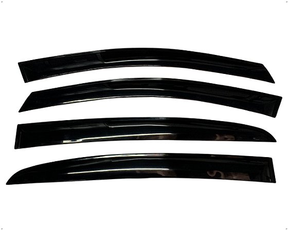 Calha De Chuva Acrílico Para Carros Novo Fiat Palio de 2012 até 2017 - 04 Portas