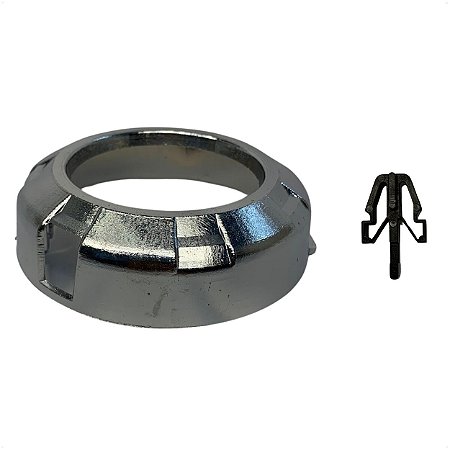 Moldura Aro Cromado Farol De Milha / Auxiliar Com Presilha para Mitsubishi  L200 Triton