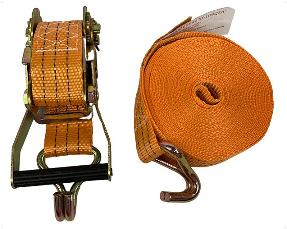 Kit Cinta Catraca Amarração Carga Com 9 Metros de Fita Para 3 Toneladas