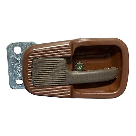 Kit Maçaneta Interna Porta Marrom Lado Esquerdo Para VW Brasilia Fusca Variant