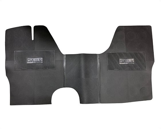 Tapete Dianteiro Borracha Revestimento Piso Preto Para Iveco Daily Cambio em Baixo