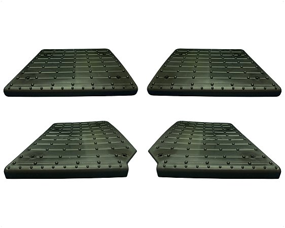 Kit Tapete Estribo Interno Preto Para Caminhão Vw 2000 em diante