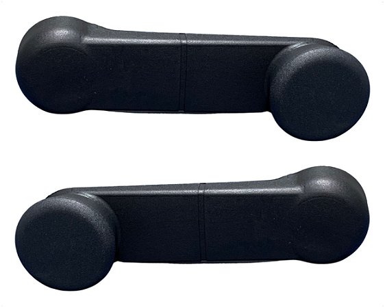 02 Manivelas Preta Regulagem Vidro Manual Porta Pra Ford Pitbull e Ranger