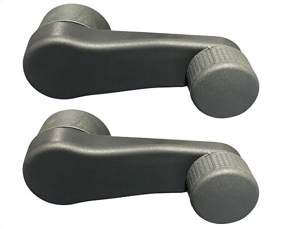 02 Manivela Cinza Escuro Regulagem Vidro Porta para Caminhão Mb 1938s Accelo Atego Axor