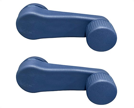 02 Manivela Azul Regulagem Vidro Porta para Caminhão Mb 1938s Accelo Atego Axor