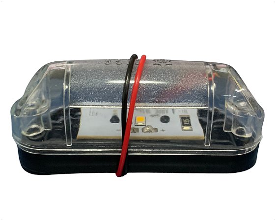 Lanterna Dianteira Delimitadora Cristal 1 Led Bivolt 12v / 24v Branca - Luz de Posição