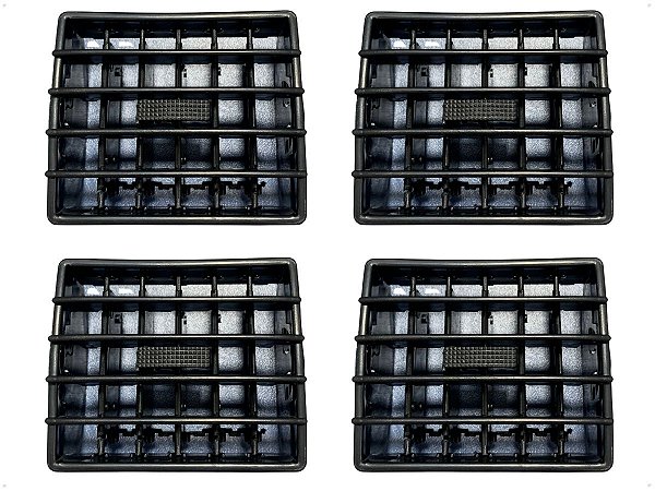 Kit 4 Difusor Ar Lateral E Central Preto Para Vw Gol Bola Parati Saveiro G2 Special